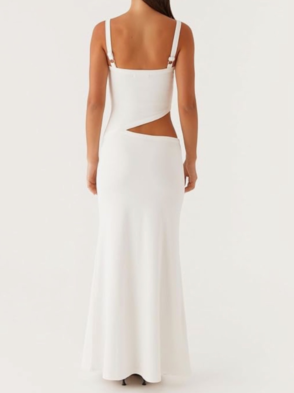 NWT Cut Out Maxi Dress Spaghetti Strap V Neck Backless Summer Bodycon Dress - Picture 3 of 3
